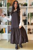 Paloma Pouf Layering Dress Chocolate